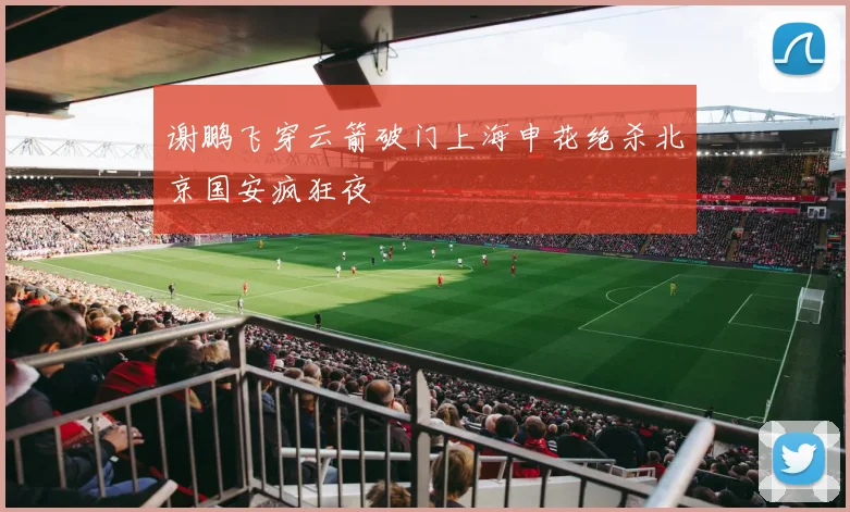 谢鹏飞穿云箭破门上海申花绝杀北京国安疯狂夜